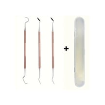 Willowhaven Şampanya 3lü Diş Temizleme Seti - Diş Arası Fırçası Dil Temizleyici Ve Masaj Aleti