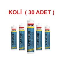 Soudal Acryrub Silikonize Mastik Kartuş 500Gr - Koli
