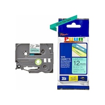 Puun Brother P-Touch TZE-731 12MM x 8m Yeşil Üzerine Siyah Uyumlu