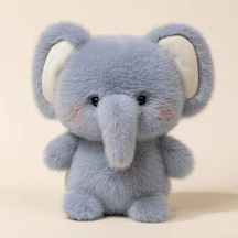 Sevimli Masa Arkadaşı Peluş Oyuncak Hediye 16 Cm Mor - Siyah