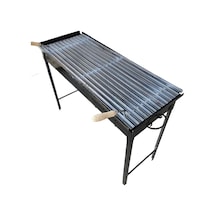 İklim Demir Oluklu Izgaralı Kömürlü Mangal 40 x 100 CM