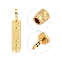 Genel Altın 3.5 Mm Erkek Jack 6.3 Mm Gitar Jack Çevirici 1 Adet