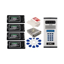 4 Daire Nts 2001-s 4,3'' Görüntülü Diafon Siyah-8004 Tuş Takımlı Şifreli+geçişli Zil Panelli Set