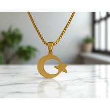 Ay Yıldız Çelik Kolye Ucu 8965