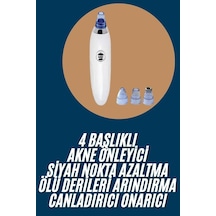 Yeni Nesil Vakumlu Pilli Siyah Nokta Ve Yüz Temizleme Cihazı 4 Başlıklı - Lisinya