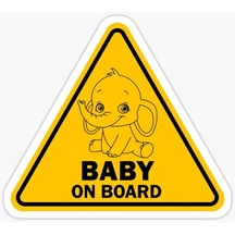 Arabada Bebek Var Sticker oto Yapıştırma Etiket 18cm MD14