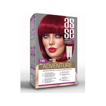 Asse Adventure Set Saç Boyası, Kalıcı Ve Canlı Renkler 1+1 İki Kullanım Seti No:7.66 Ateş Kızılı