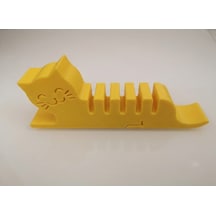 Kedi Figürlü Masaüstü Kablo Düzenleyici/kablo Tutucu - Sarı