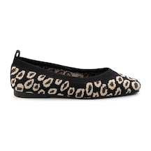 Siyah Leopar Kadın Babet K01327021182 Siyah