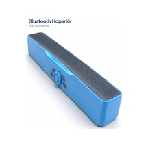 Zenvia Monitör Altı Kullanıma Uygun Rgb Işıklı Bluetooth Soundbar Hoparlör 1500 Mah Mavi Znv2026