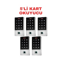 Sr-212 Tf Çift Frekans Parmak İzi Kart Okuyucu 125khz + 13.56mhz Dokunmatik Şifreli Biyometrik Geçiş Kontrol Sistemi 10000 Kullanıcı 5 Adet