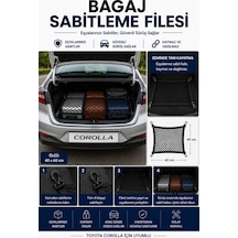 Beksit Drive Bagaj Sabitleme Filesi Toyota Corolla Uyumlu (40x60 cm)