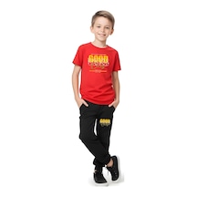 Fyk Kids Erkek Çocuk Give Up Yazı Baskılı Yazlık Alt-üst Takım Kırmızı