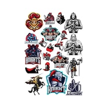 Knight Şövalye Sticker Set-10 25 Parça Telefon, Tablet, Defter, Laptop Sticker