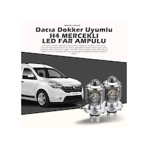 Dacia Dokker Için Uyumlu Şimşek Etkili Mercekler Led Xenon Far Çift Renkli