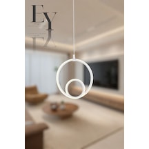 Ey Shop Beyaz Damla Göz Model 3 Renk Led Beyaz&sarı&günış Avize Beyaz