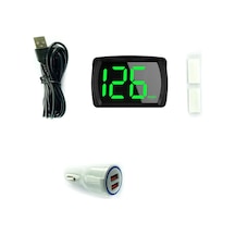Singree Araç Hud Göstergesi - Km/mph Hız Gösterimi, Usb Şarj Aparatı Dahil Siyah