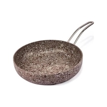Brioni Stone Age Çizilmez Yanmaz Yapışmaz Terra 26 Cm Tava Kahverengi