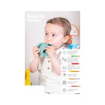 Koyu Yeşil Bebek Silikon Diş Kaşıyıcı Çok Renkli