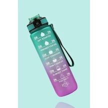 Günlük Motivasyon Su Matarası Çok Renkli