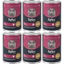 Reflex Plus Jöle İçinde Et Parçacıklı Kuzu Etli Yetişkin Kedi Konservesi 400 Gr 6 Adet