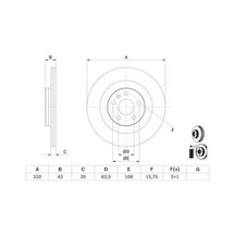 Volvo S90 2.0 D4 2016-2018 Bosch Arka Disk 320mm 2 Adet