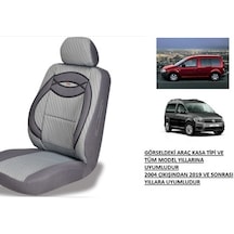 Volkswagen Caddy Koltuk Kılıfı Gri Milenyum