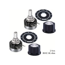 Globalbloom 2 Takım Rv24yn20s 10k 100r 200r 500r 5k Potansiyometre + A03 Başlık Ve Kadran