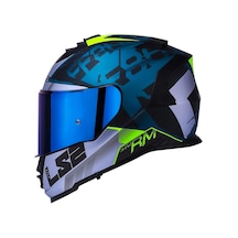 Ls2 Storm 2 Sprinter Siyah Gri Gökkuşağı Vizör Siyah - Gri - Cobalt