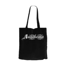 Anathema Logo Siyah Kanvas Bez Çanta Siyah