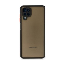 Samsung Galaxy A12 Kılıf Montreal Silikon Kapak - Siyah Çok Renkli