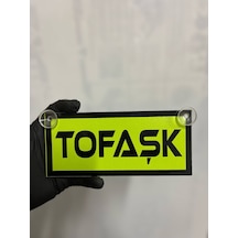 Yeşil Renk Üzeri Siyah Renk Tofaşk Yazılı Vantuzlu Cam Süsü