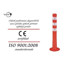 Lorex  Lr-0125 75 CM Şerit Ayırıcı Sert İleri Trafik Delinatör 750 MM