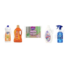 Bingo Bulaşık Deterjanı 650 Ml + Giysi Şampuanı 4l + Parex 2 L + Soft 3lt + Kireç Çözücü 900 Ml 5'li Set