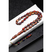 Usta İşçilikli Kafur Ağacı Tesbih 8 X 12 Mm Arpa Kesim - T-1765