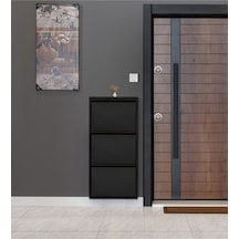 Kaser Siyah Metal Ayakkabılık 3'Lü Siyah Kaser Siyah Metal Ayakkabılık 3'Lü Siyah