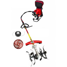 Benzinli Sırt Tırpan + Toprak Çapalama Aparatı Set 52 Cc 4.6 Hp Bc520
