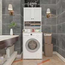 Kenzlife Membran Çamaşır Makinesi Dolabı Hayzum Byzbyz Panjur 180 66 55 Mebran Kapak Suntalam Gövde Beyaz