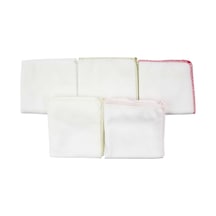 Bebegen Kız Bebek Pembe Yeşil Renkli 10'lu Penye Ağız Mendili 20x20cm Çok Renkli