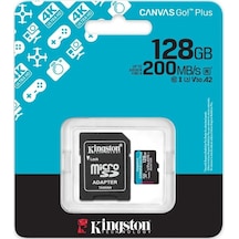 Kingston Sdcg4/128gb 128gb Microsdxc Canvas Go Plus Gen4 200mb/s A2 U3 V30 Card Drone