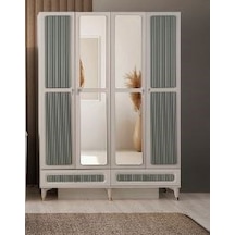 Uras Mdf 4 Kapılı Dolap Antrasit