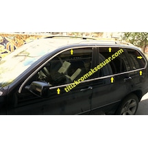 Bmw X5 1999-2006 Krom Cam Çerçevesi Aksesuarı 12 Parça P. Çelik