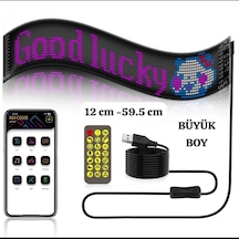 Led Ekran Matrix Panel Cama Yapışan En Büyük Boy 16x96 Led Sayısı Araba Yazısı 12cm-59.5cm Yetişkin