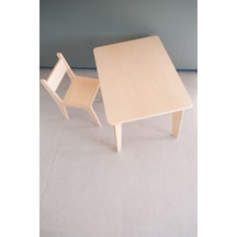 Montessori Ahşap Çocuk Masa Ve Sandalye Takımı Masa + 1 Sandalye