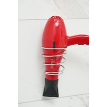 Krom Çelik Güçlü Magic Yapışkanlı Saç Kurutma Makine Askısı, Çelik Krom Fönlük Metal Gri Tr Diğer