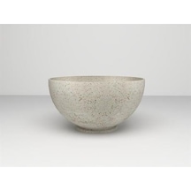 Nuano Consept Krater Serisi Yuvarlak Saksı Bej 50x25