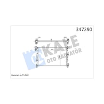 Kale 347290 Motor Su Radyatörü - Fiat Egea 2015- 1.6 D Dizel 52052630 - 52015584