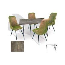 Anemon - Çırağan Masa Takımı Werzalit, Allzalit, Vermodin Tabla 80x120 - Old Pine - Kapiçino Çok Renkli