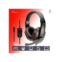 Oldfriend Siyah Kırmızı 7260 Kulaküstü Kulaklık Mikrofonlu Ps5 Xbox Pc İçin
