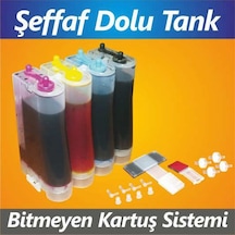 Canon-Hp-Epson Uyumlu Bitmeyen Kartuş Tankı - 400 ML - Dolu